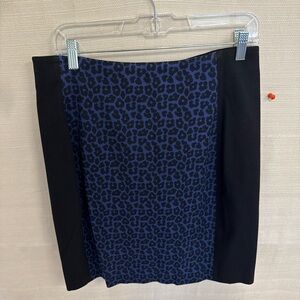 Banana Republic Blue and Black Pencil Skirt